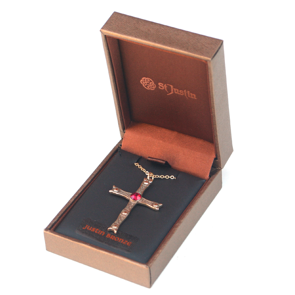 St Justin Bronze BZX07 Staffordshire Hoard Inspired Cross Pendant